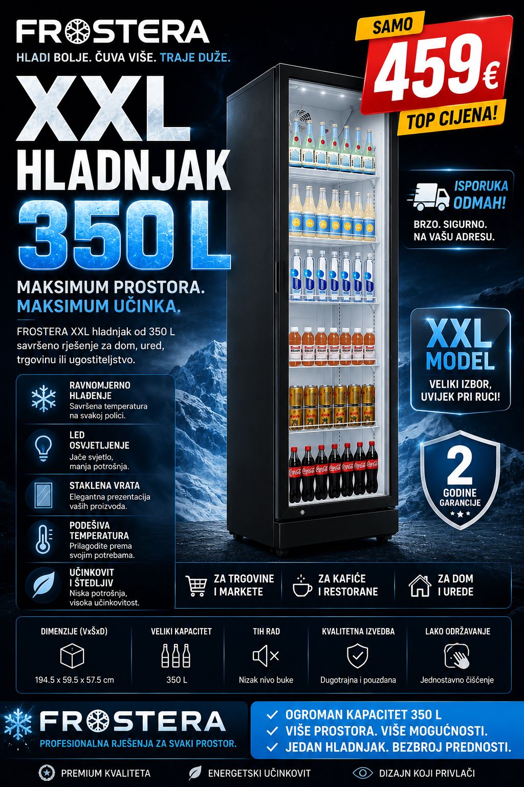 Frostera Hladnjak ULTIMATE 350L