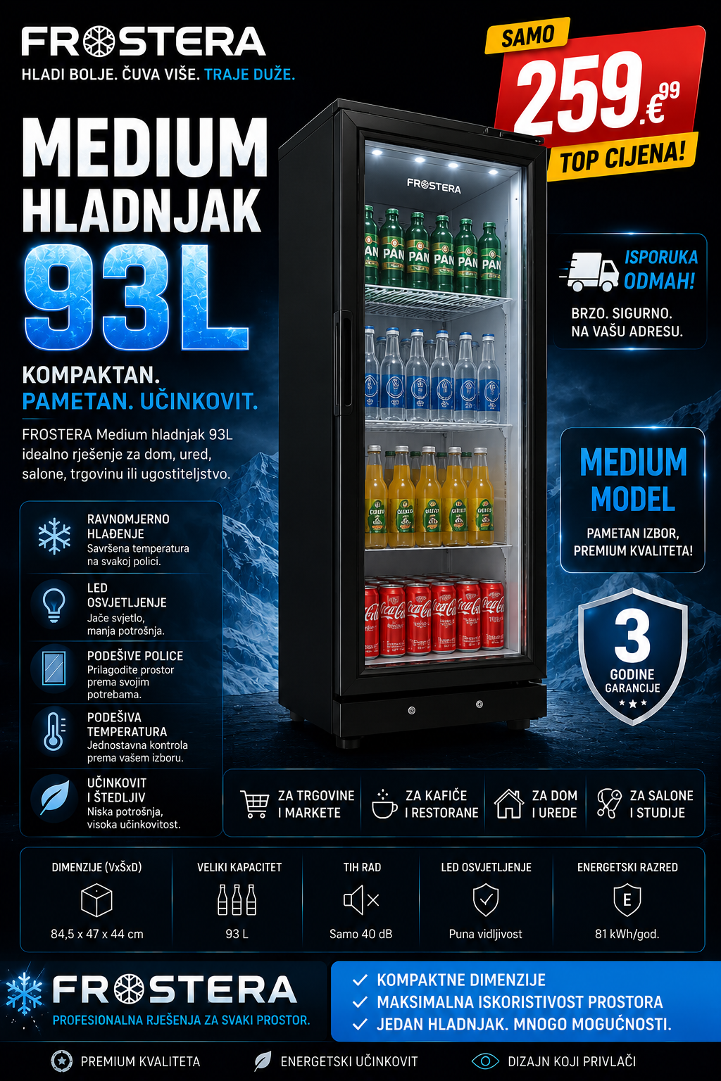 Frostera Hladnjak Medium 93L